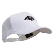 Panther Five Panels Pro Style Trucker Mesh Cap - White OSFM