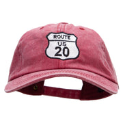 US 20 Embroidered Unstructured Cotton Cap