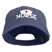 Pure Nurse Sign Embroidered Low Profile Dyed Cotton Twill Cap - Navy OSFM