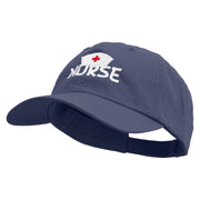 Pure Nurse Sign Embroidered Low Profile Dyed Cotton Twill Cap - Navy OSFM