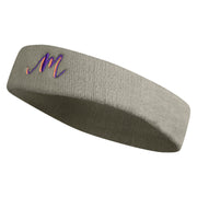 Alaphabet Doodle M Embroidered Head Band (Terry) - Lt-Grey OSFM