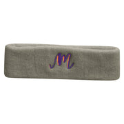 Alaphabet Doodle M Embroidered Head Band (Terry) - Lt-Grey OSFM