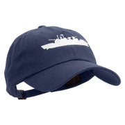 US Warship Unstructured Low Profile 6 panel Cotton Cap - Navy OSFM