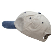 Game Day Embroidered Pigment Dyed Wash Cap - Beige-Navy OSFM