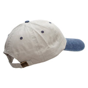 Game Day Embroidered Pigment Dyed Wash Cap - Beige-Navy OSFM