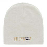 Hollywood Camera Embroidered Short Beanie