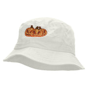 Three Pumpkins Embroidered Bucket Hat