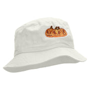 Three Pumpkins Embroidered Bucket Hat