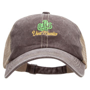 Viva Mexico Catus Embroidered Pigment Dyed Mesh Cap