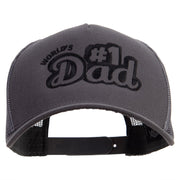 World's #1 Dad Five Panels Pro Style Trucker Mesh Cap