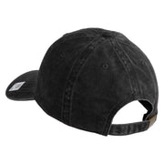 US Marine Corps Semper Fi Embroidered Washed Solid Pigment Dyed Cotton Twill Brass Buckle Cap - Black OSFM