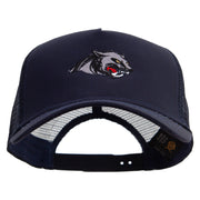 Panther Five Panels Pro Style Trucker Mesh Cap - Navy OSFM