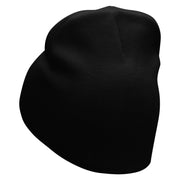 Heart Controler Embroidered 8 Inch Short Beanie - Black OSFM