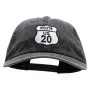 US 20 Embroidered Unstructured Cotton Cap