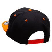 Summer Vibin Embroidered Wool Blend 2 Tone Classic Snapback - Black-Orange OSFM