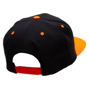 Summer Vibin Embroidered Wool Blend 2 Tone Classic Snapback - Black-Orange OSFM