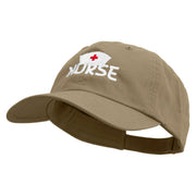 Pure Nurse Sign Embroidered Low Profile Dyed Cotton Twill Cap - Khaki OSFM