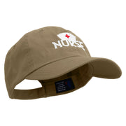 Pure Nurse Sign Embroidered Low Profile Dyed Cotton Twill Cap - Khaki OSFM