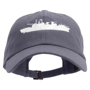 US Warship Unstructured Low Profile 6 panel Cotton Cap - Dk-Grey OSFM