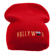 Hollywood Camera Embroidered Short Beanie