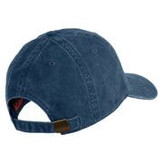 US Marine Corps Semper Fi Embroidered Washed Solid Pigment Dyed Cotton Twill Brass Buckle Cap - Navy OSFM