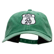 US 20 Embroidered Unstructured Cotton Cap