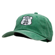 US 20 Embroidered Unstructured Cotton Cap