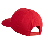 Papa Bear Black Patched Retro Cotton Blend Snapback Cap - Red OSFM