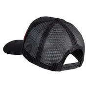 U.S. Marine Corps Veteran Red Patched Solid Cotton Twill Mesh Prostyle Cap - Black OSFM