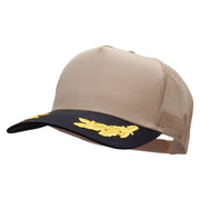 Military Scrambled Eggs Two Tone Cotton Twill 5 panel Mesh Back Cap