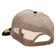 Military Scrambled Eggs Two Tone Cotton Twill 5 panel Mesh Back Cap