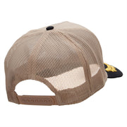 Military Scrambled Eggs Two Tone Cotton Twill 5 panel Mesh Back Cap