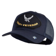 USAF Veteran Patched Solid Cotton Twill Mesh Prostyle Cap - Navy OSFM