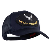 USAF Veteran Patched Solid Cotton Twill Mesh Prostyle Cap - Navy OSFM