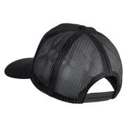 U.S. Navy Veteran Blue Patched Solid Cotton Twill Mesh Prostyle Cap - Black OSFM