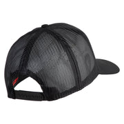U.S. Navy Veteran Blue Patched Solid Cotton Twill Mesh Prostyle Cap - Black OSFM