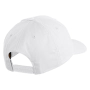 Papa Bear Black Patched Retro Cotton Blend Snapback Cap - White OSFM