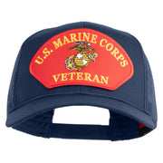 U.S. Marine Corps Veteran Red Patched Solid Cotton Twill Mesh Prostyle Cap - Navy OSFM