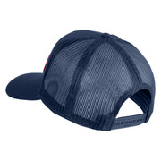 U.S. Marine Corps Veteran Red Patched Solid Cotton Twill Mesh Prostyle Cap - Navy OSFM