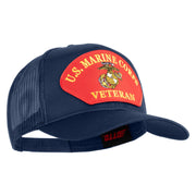U.S. Marine Corps Veteran Red Patched Solid Cotton Twill Mesh Prostyle Cap - Navy OSFM