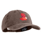 Red Purple Lady Western Boots Iron on Patched Unstructured Pigment Dyed Cotton Cap - Brown OSFM