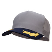 Military Scrambled Eggs Two Tone Cotton Twill 5 panel Mesh Back Cap