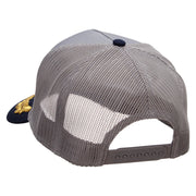 Military Scrambled Eggs Two Tone Cotton Twill 5 panel Mesh Back Cap