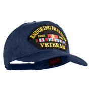 Enduring Freedom 2001 2021 Veteran Patched Solid Cotton Twill 5 Panel Prostyle Snap Cap - Navy OSFM