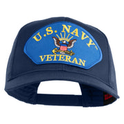 U.S. Navy Veteran Blue Patched Solid Cotton Twill Mesh Prostyle Cap - Navy OSFM