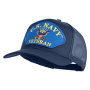 U.S. Navy Veteran Blue Patched Solid Cotton Twill Mesh Prostyle Cap - Navy OSFM