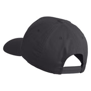 Papa Bear Black Patched Retro Cotton Blend Snapback Cap - Charcoal OSFM