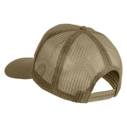 U.S. Marine Corps Veteran Red Patched Solid Cotton Twill Mesh Prostyle Cap - Khaki OSFM