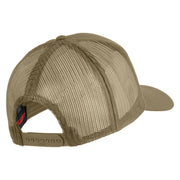 U.S. Marine Corps Veteran Red Patched Solid Cotton Twill Mesh Prostyle Cap - Khaki OSFM