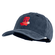 Red Purple Lady Western Boots Iron on Patched Unstructured Pigment Dyed Cotton Cap - Navy OSFM